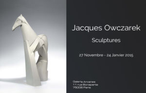 2014-11-Jacques-Owczarek.-Sculptures-Affiche_-Galerie-Arcanes-l-Arts-Décoratifs-XXe-Art-Contemporain-Paris