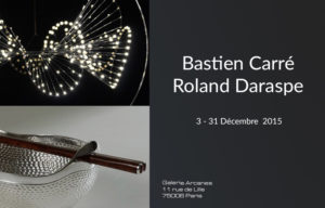2015-12- Bastien Carré, lumigraphie et Roland Daraspe, orfèvrerie - Carre et Daraspe_ Galerie Arcanes l Arts Décoratifs XXe - Art Contemporain Paris