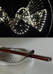 2015-12- Bastien Carré, lumigraphie et Roland Daraspe, orfèvrerie - Carre et Daraspe_ Galerie Arcanes l Arts Décoratifs XXe - Art Contemporain Paris