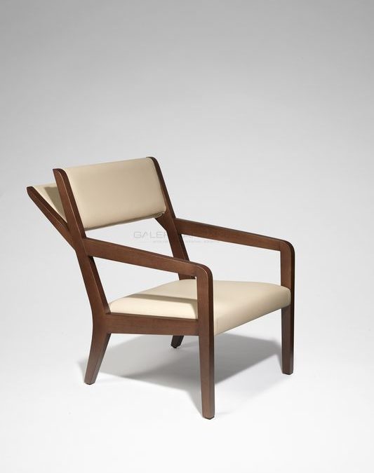 Fauteuil “Crocking Chair”, chêne et cuir, 2017 | Pierre-Rémi Chauveau