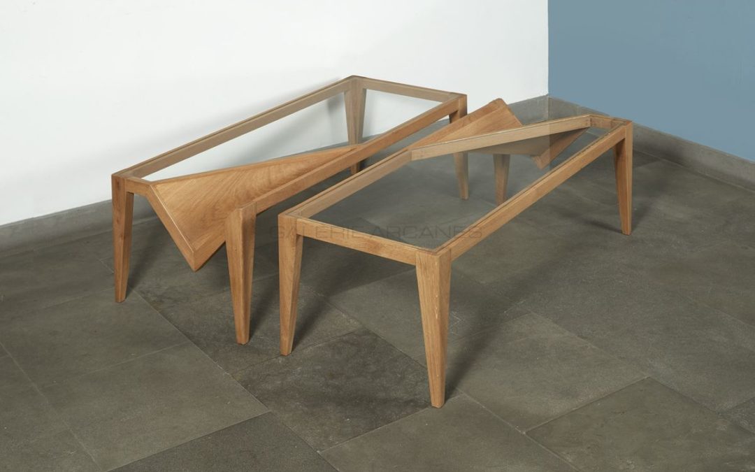 Coffee table “Mirre”, Oak and Glass, 2017 | Pierre-Rémi Chauveau