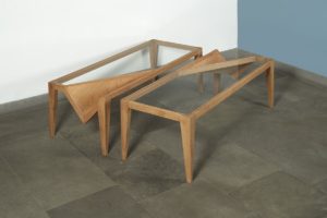 Coffee table “Mirre”, Oak and Glass, 2017 | Pierre-Rémi Chauveau