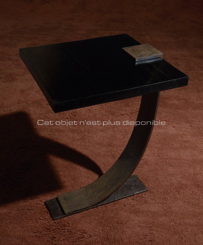 Plus disponibles - Sognot Louis - Guéridon ébène et métal 1929 _ Galerie Arcanes l Arts Décoratifs XXe - Art Contemporain Paris _ Galerie Arcanes l Arts Décoratifs XXe - Art Contemporain Paris