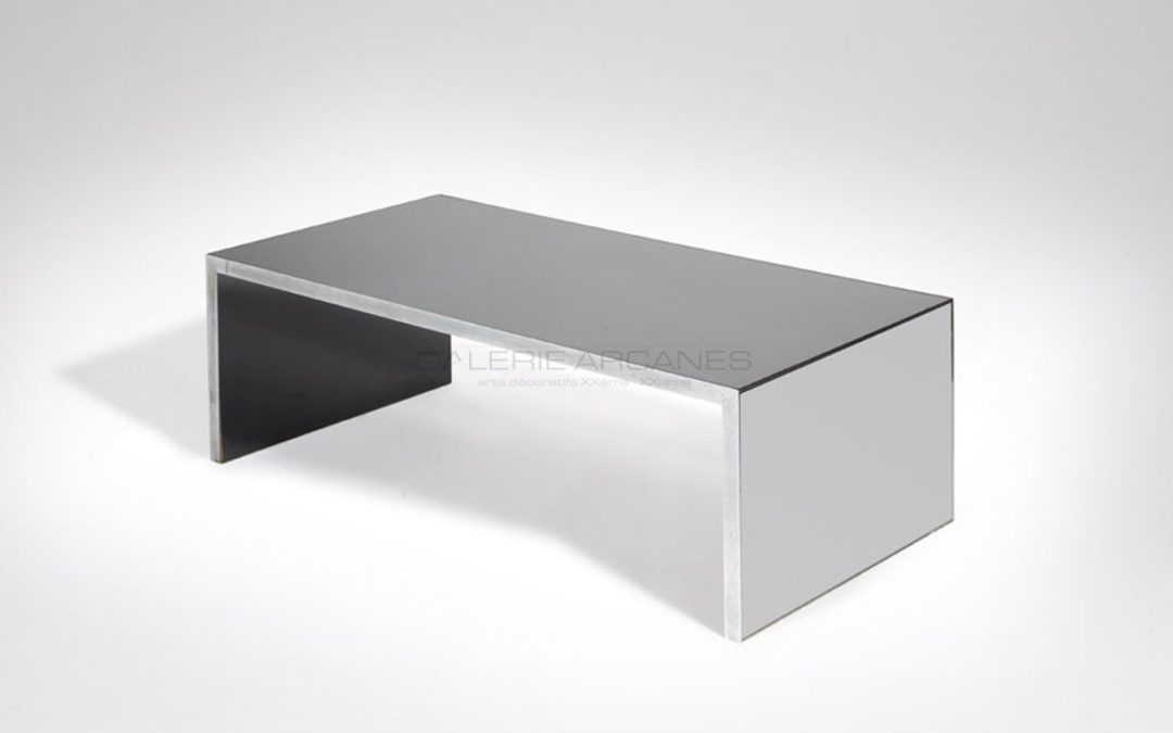 Table basse miroirs et métal, 1970 | Nanda Vigo