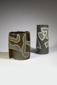 Gustavo Perez - Deux vases géométries _ Galerie Arcanes l Arts Décoratifs XXe - Art Contemporain Paris