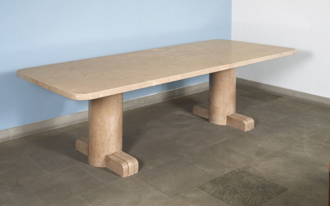 Table de salle à manger, pierre, circa 1946 | René Herbst