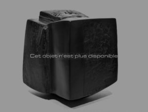 Contenir le vent « la 9-XI », sculpture céramique à couverte noire | Brigitte Marionneau