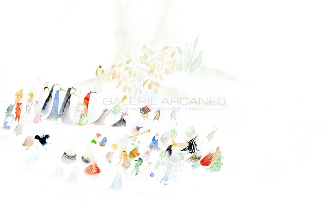 L’arrivée du roi hiver, aquarelle sur papier, 2019 | Clara Baum