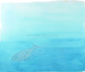 La Baleine bleue, aquarelle sur papier, 2020 | Clara Baum