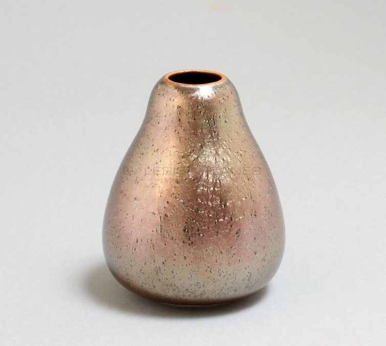 Petit vase piriforme métallescent étoilé | Valérie Hermans