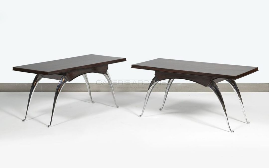 Paire de tables basses, macassar, circa 1936  | Dominique (André Domin et Marcel Genevrière)