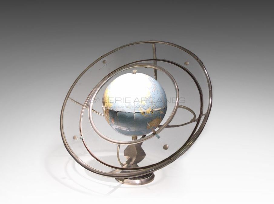 Mappemonde moderniste, circa 1930 | Girard & Barrère