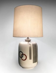 Enamelled ceramic lamp | Claude Levy