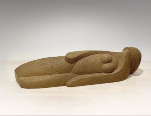 Feminin Sculpture, beige stone | Stéphane Carel